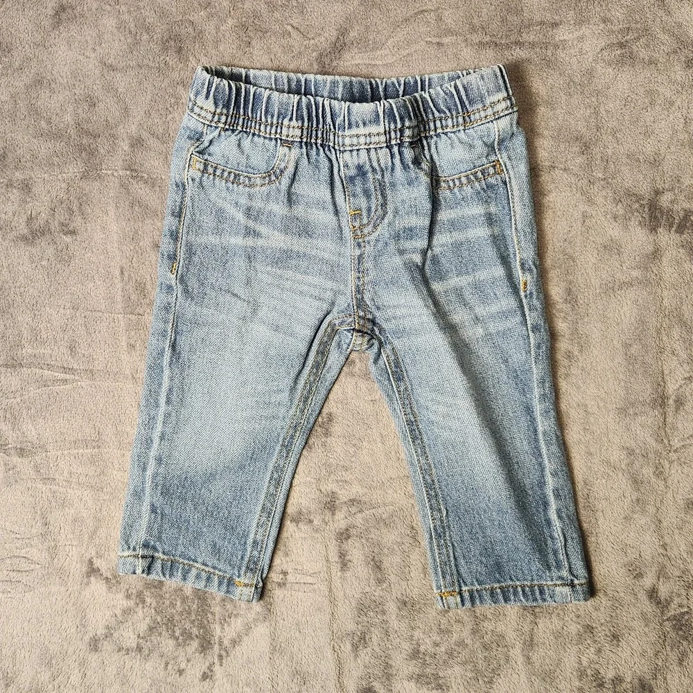 Wrangler Jeans Baby Boy Clothes 7 pc Lot 9 Mts Outfits Carters Bodysuits